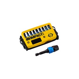 C.K T4510"Blue Steel" PZ Impact Screwdriver Bit, 0 V, Black, Set of 10 Piece