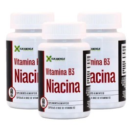 Niacina | Kit 3 | 180 Cápsulas | 6 Meses | Fuerza Y Energía Sin Sabor