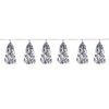 Beistle Metallic Tassel Garland, 9¾" x 8', Silver