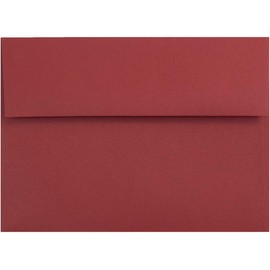 JAM PAPER A6 Premium Invitation Envelopes - 120.7 x 165.1 mm (4 3/4" x 6 1/2") - Dark Red - 50/Pack