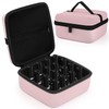RISOU Portable Nail Polish Organizer Case for 16 Bottles of