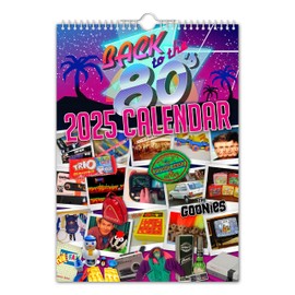 The Calendar King // Back to the 80's - 2025 Wall Calendar (Full Colour, A4 Size)