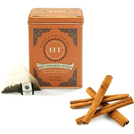 Harney & Sons - Té de canela caliente con aroma a naranja y clavo de olor, incluye varillas de especias de canela Badia complementarias