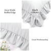 PiccoCasa Brushed Ruffle Body Pillowcases, Soft Breathable Pillow Covers with