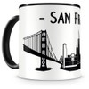 Samunshi® San Francisco Skyline Coffee Cup / Tea Cup Height