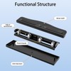 4-Hole Adjustable Paper Punch, 10-Sheet Capacity, Non-Slip Desktop Hole Puncher