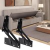 Folding Support Hinges, 80 Degree Spring Loaded, Black Metal Cabinet