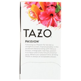 Tazo Passion Herbal Infusion Tea, Caffeine Free, 20-Count Tea Bags (Pack of 6)