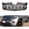 Front Upper Bumper Grille W/Chrome Trim Compatible With 2017-2020 Je-ep