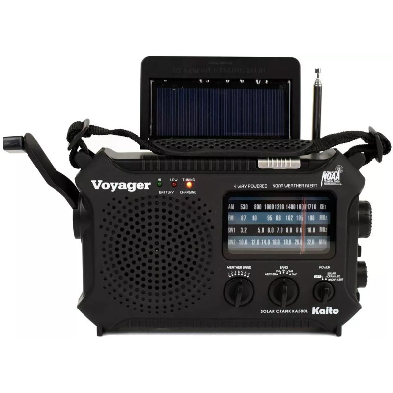 Kaito KA500L Emergency AM/FM/SW NOAA Weather Alert Radio with Flashlight