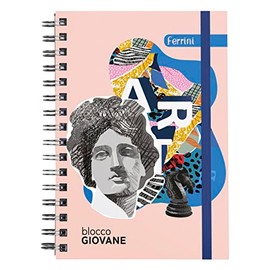 FERRINI  Agenda 2026 Sin Fecha y Libreta Ejecutiva Blocco Giovane  Cuaderno Premium Italiano Pasta Dura con Organizador, Planner Tipo Diario y...     