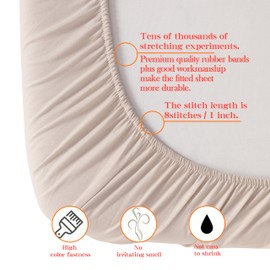 NTBAY Toddler Bedding Set - 4 Piece Soft and Breathable Crib Bedding Set for Boys and Girls, Includes Quilted Comforter, Fitted Sheet, Flat Top Sheet and Envelope Pillowcase, Taupe