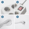 Aigostar Socket Strip 4-Way Table Socket Child Lock 1.5 m