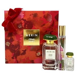 AERIN Limited Edition Cedar Violet Full Size, Travel Size and Mini Size Eau De Parfum Gift Box Set - Set of 3