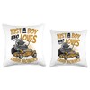 Just A Boy Who Loves Lawn Mower Throw Pillow