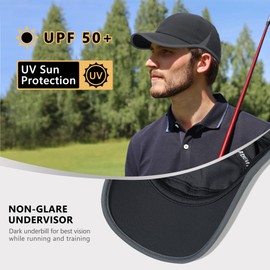 GADIEMKENSD Performance Running Hat for Men Stretchy Dri Fit Baseball Cap with Breathable Vented Mesh Cooling Golf Dad Hat for Hiking Tennis Workout Gym Outdoor Sports Dark Grey