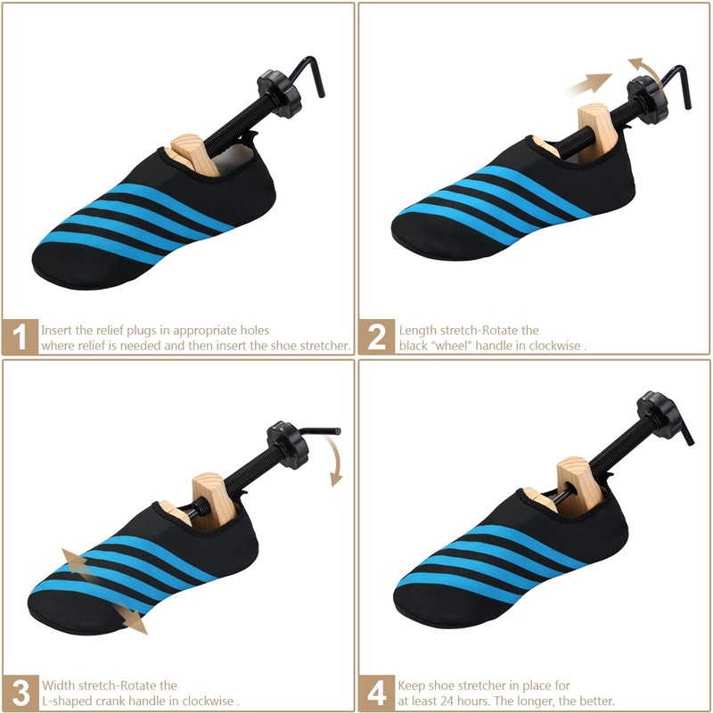 Pestor Unisex Professional Shoe Stretcher,4-Way Wood Shoe Shaper, Wooden Shoe