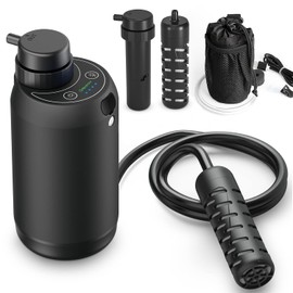 GreeShow GS-2801 GS-2801 Portable Water Purifier, Outdoor, Survival Water Purifier, Japanese Genuine Product, USB Electric, Mountain Climbing, Camping, Camping, Disaster Prevention, Disaster Preparedness, Lightweight, LED Light, Set of 2