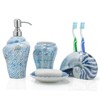FORLONG Ocean Conch Sea Shell Ceramic Bathroom Accessories Set of
