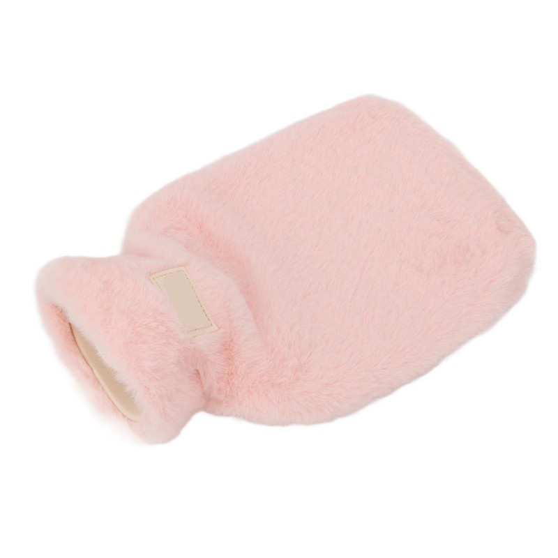 PVC Hot Water Bag with Soft Plush Cover Leakproof Winter