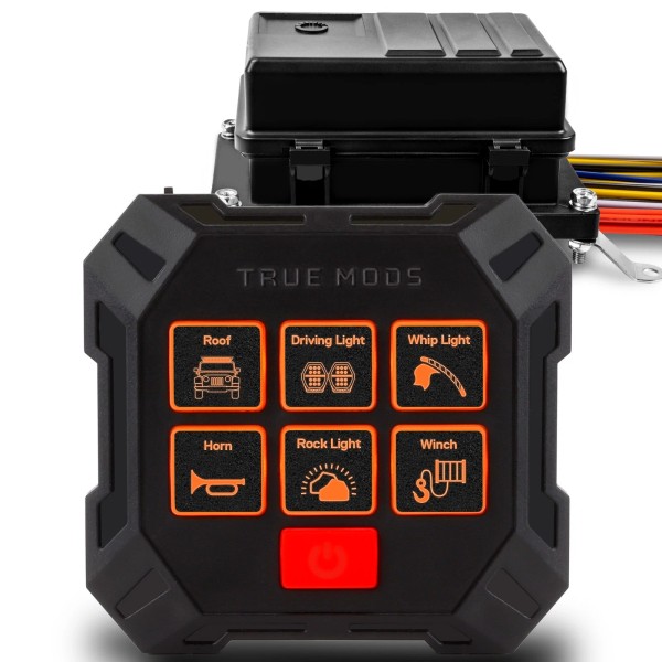 TRUE MODS 12V Wireless 6 Gang Switch Panel Circuit Control