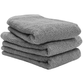 Hiorie Big Face Towel, Made in Japan, Approx. 15.7 x 39.4 inches (40 x 100 cm), Antibacterial and Odor Resistant, Hotel Style Towels, Set of 3, Gray, Instant Absorption, Room Drying, Big Face Towels,