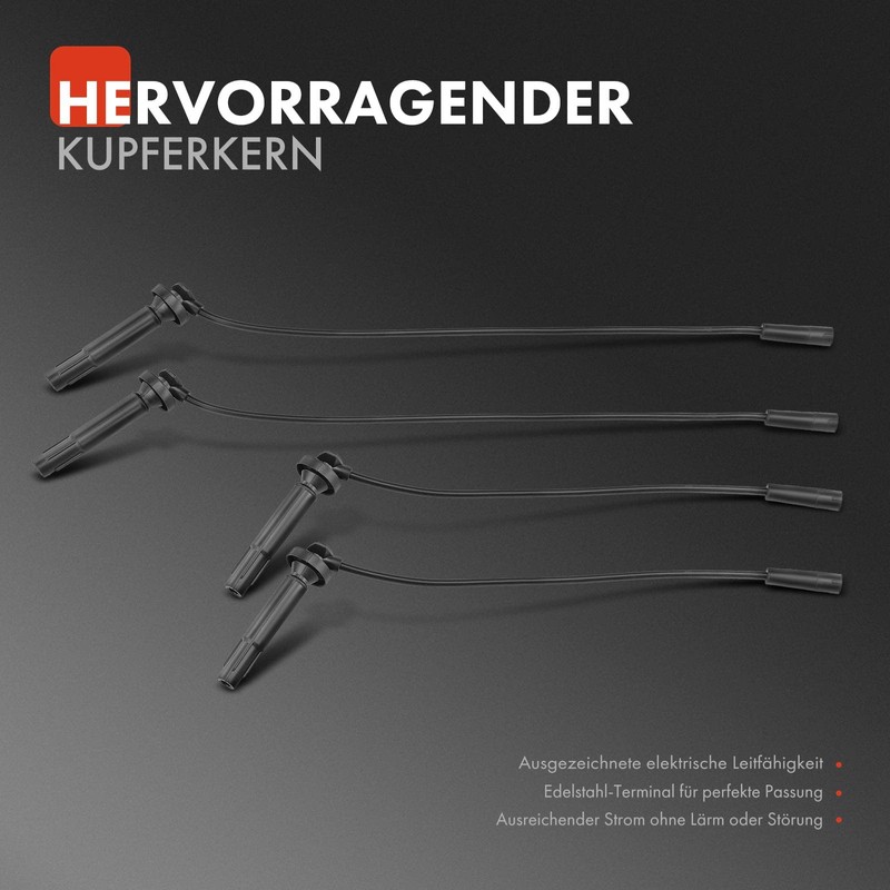 Frankberg 4x Ignition Cable Set Petrol Compatible with Forester SF