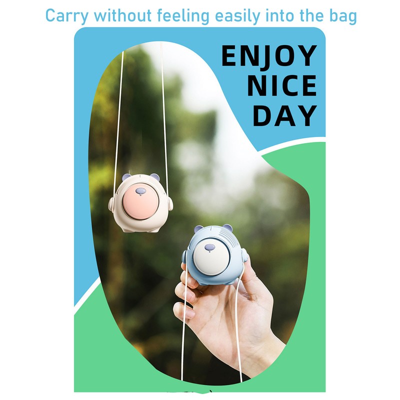 Portable Neck Fan Mini Hanging Neck Fan with Adjustable Lanyard