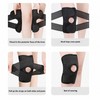7611 Sports Kneepad Black Breathable Knee Compression Sleeve Adjustable Compression