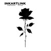 INKARTLINK Cell Colored Tattoo Stickers, Black Rose, Temporary Tattoos, Set