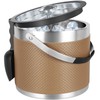 3Quart/3.2L Insulated Ice Bucket with Lid, Scoop, Leather Design Double