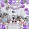 Rabbmall Rabbmall Birthday Decorations for Girls Purple and Silver Lavender