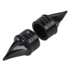Unbranded Black Twisted Front Axle Cap Nut Covers For Harley