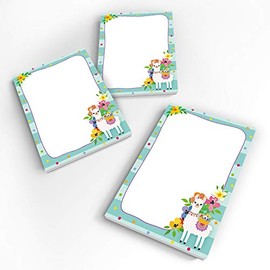 JuNa-Experten 12 Mini Notepads Llama Notepad Party Bag Guest Gift for Birthday Children's Birthday Girl Christening