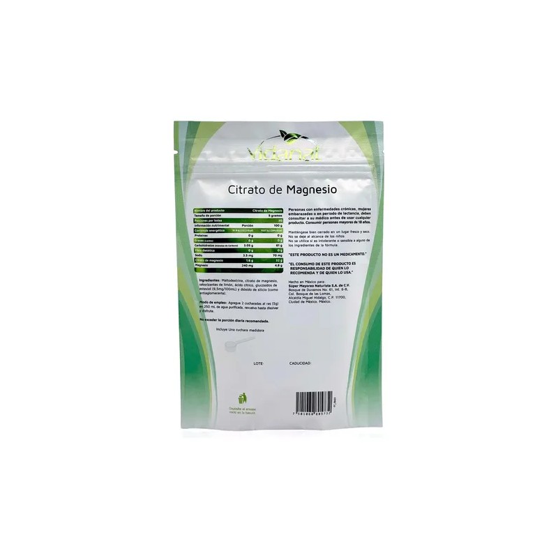 Citrato Magnesio 150 Sabor Limón Vidanat
