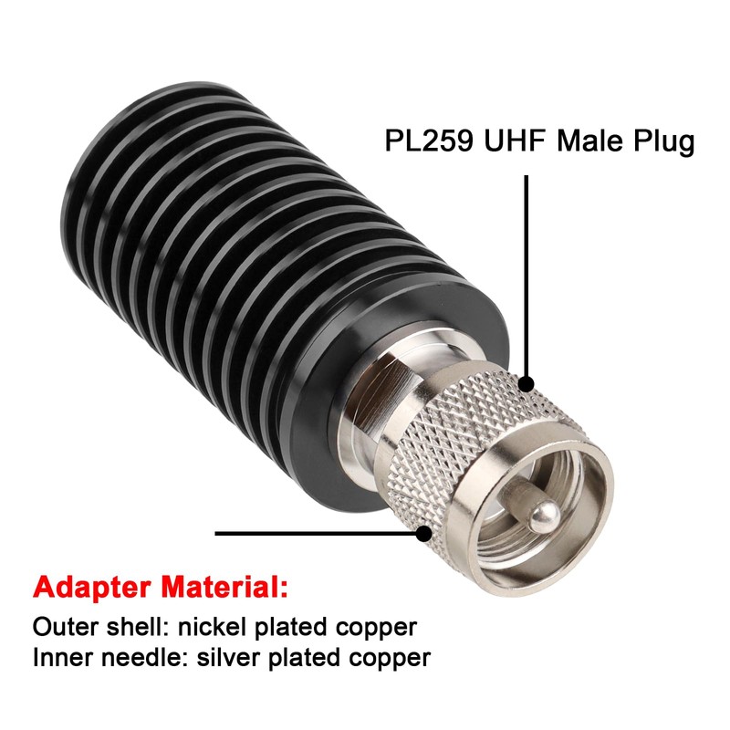 XRDS -RF 15W UHF Male Dummy Load, 50 Ohm UHF