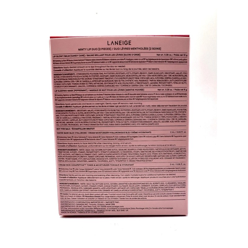 LANEIGE Minty Lip Duo Holiday Set BNIB Candy Cane +