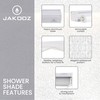 Jakooz Rollup Shower Curtain for Bathroom. Waterproof, 100% PEVA, Heavy