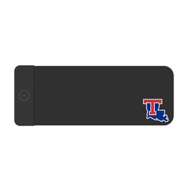 OTM Essentials Louisiana Tech Classic Wireless Charging Cloth Desk Mat, Durable Office Supplies, Non-Slip Base, Quick Charging Wireless Desk Pad, Black