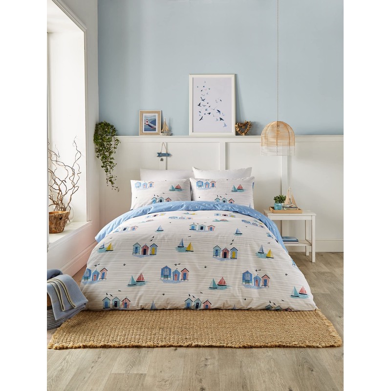Fusion - Beach Huts - Duvet Cover Set - Double
