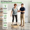AURIVISTA 2-in-1 Slant & Balance Board, 180° Adjustable Wooden Calf