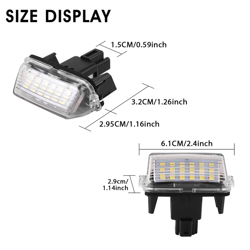 Win Power Licence Plate Lighting, Pack of 2