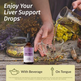 HERBAMAMA HERBAMAMA Herbal Liquid Drops Kit - Bundle of Milk Thistle Extract & Ashwagandha Root Tincture 2 fl oz - Vegan, Non-GMO, Sugar & Alcohol-Free - 2 Pack