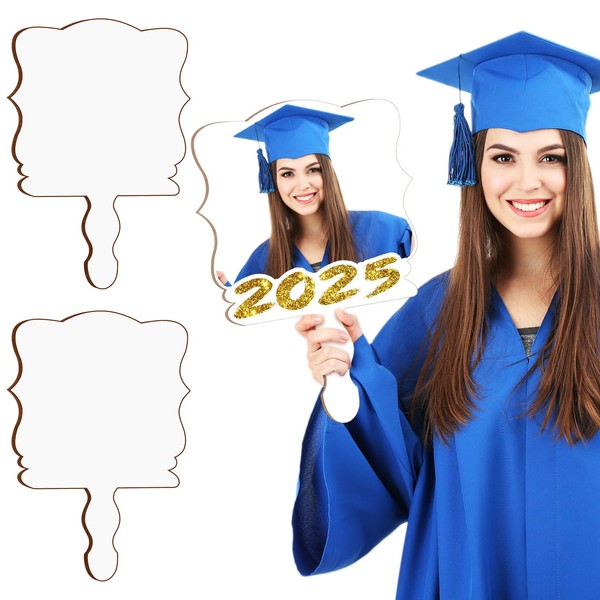 Anglechic 2 Pcs Large Graduation DIY Sublimation Blanks Paddle Fan