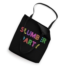 Slumber Party supplies for girls. Contemporary neon sign Tote Bag