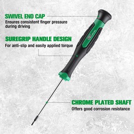 SK 12 Piece Mini Screwdriver Set Including Slotted/Phillips/Star Screwdrivers, Magnetic Tips, Premium Alloy Steel, SureGrip Handle