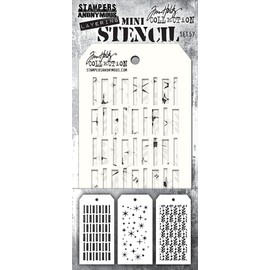Stampers Anonymous - Tim Holtz - Layering Stencil - Mini Set 57 - Christmas Winter 2023 mst057