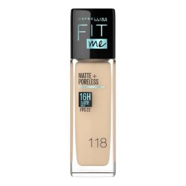 Base Maquillaje Líquida Fit Me Matte control brillo 16h 30ML Maybelline
