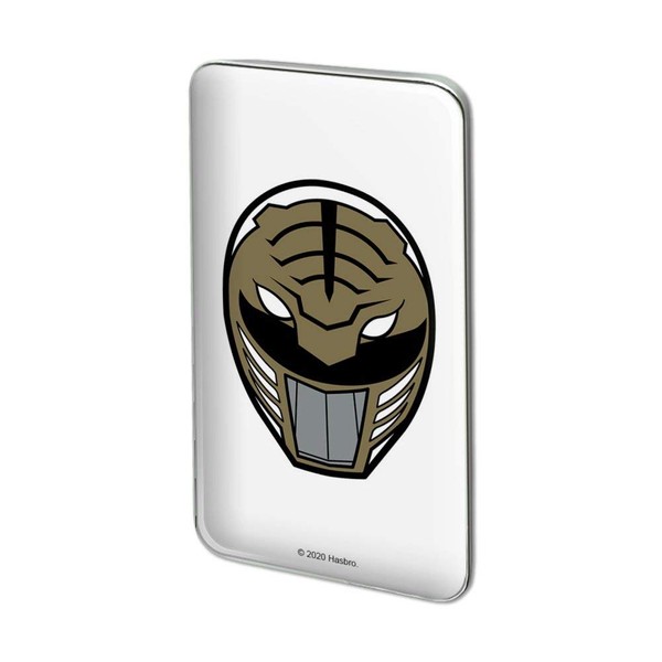 Power Rangers White Ranger Helmet Metal Rectangle Lapel Hat Pin