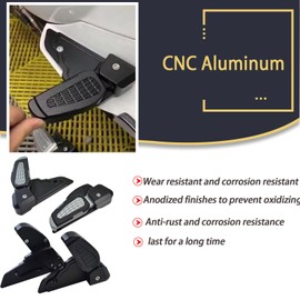 SHINKXMT Foldable Rear Footrest Pedal Rear Foot Rest Pedal Foot Pegs Extension replacement for Vespa Primavera 125/150 Sprint 125/150 Accessories 2017 2018 2019 2020 2021 2022 (Black)